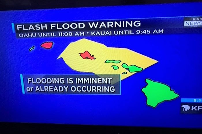 ハワイ　洪水警報