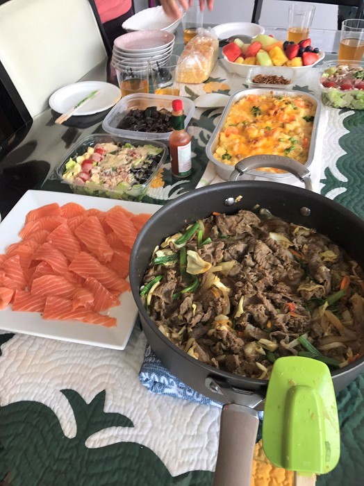 韓国料理　ポットラック　ハワイ