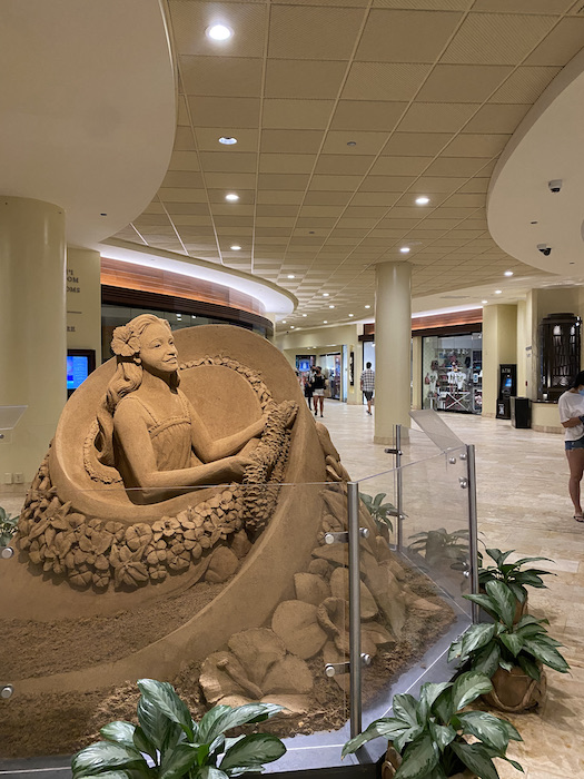 シェラトンワイキキ　砂の彫刻　ハワイ